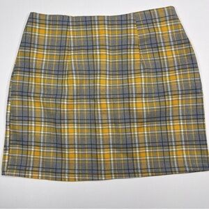 Better Be Skirt Mini Plaid Yellow Schoolgirl Preppy Library Academia Y2K New